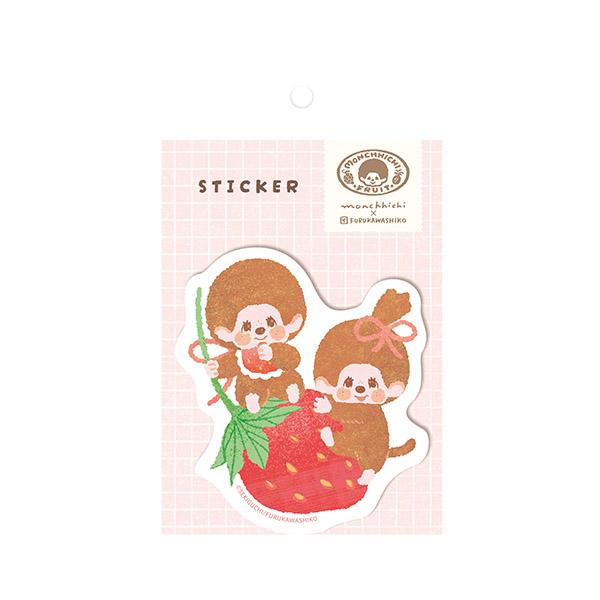 ステッカーシール 古川紙工 モンチッチ フルーツパーラー いちご MM67 レトロ