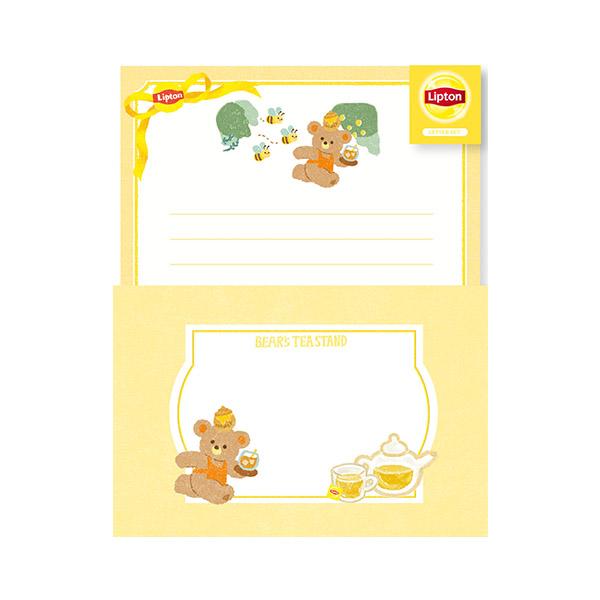 レターセット 古川紙工 Lipton リプトン 箔押しレターセット ハニーティー LLL476 紅茶...