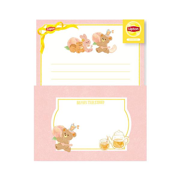 レターセット 古川紙工 Lipton リプトン 箔押しレターセット ピーチティー LLL477 紅茶...