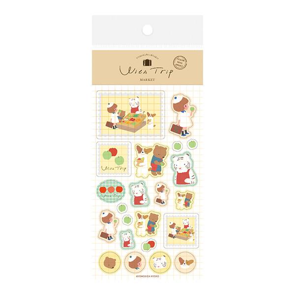 シートシール 古川紙工 With Trip ウィズトリップ 透明シールシート MARKET マーケッ...