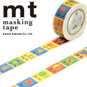 マスキングテープ  ｍｔ ｆｏｒ ｋｉｄｓ 1p キッズアルファベットN-Z 15mmｘ7m ミニ紙...