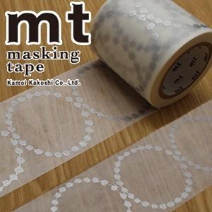 ボーナスセール10%OFF マスキングテープ mt カモ井加工紙  mt ｘ ミナ ペルホネン  tambourine grande・silver（48mmｘ10m） MTMINA31｜wrappingclub1