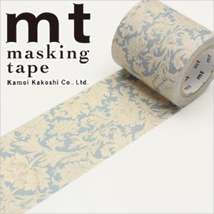 ボーナスセール10%OFF マスキングテープ  幅広 mt カモ井加工紙 mt ｘ ウィリアム・モリス Chrysanthemum Toile 50mm×10m MTWILL08・1巻｜wrappingclub1