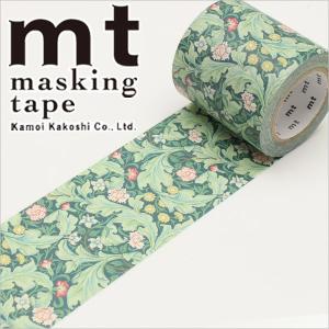 マスキングテープ  幅広 mt カモ井加工紙 mt x ウィリアム モリス Leicester 50mm×10m MTWILL09 1巻