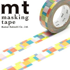 マスキングテープ mt カモ井加工紙 mt1P モザイクブライト （15mmｘ7m） MT01D176・1巻