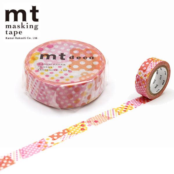 マスキングテープ mt カモ井加工紙 mt1P deco 1巻 ネガポジドット・ピンク MT01D4...