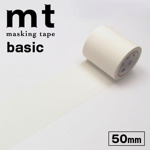 マスキングテープ mt カモ井加工紙 mt1P basic  幅広 1巻 無地 マットホワイト 白 ...