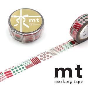 マスキングテープ mt カモ井加工紙 クリスマス クリスマスカラーパターン MTCMAS131 15mm×7m