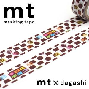 マスキングテープ mt カモ井加工紙 mt×駄菓子 チロルチョコ チロルチョコパターン MTDAGA011 幅15mm×長さ3m｜wrappingclub1