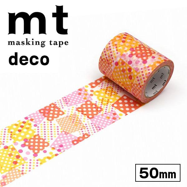 マスキングテープ mt カモ井加工紙 mt1P deco 幅広 1巻 ネガポジドット・ピンク MT5...