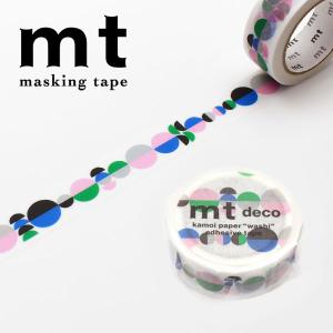 マスキングテープ mt カモ井加工紙 mt1P deco 1巻 ハーフサークル MT01D569 15mm×7m