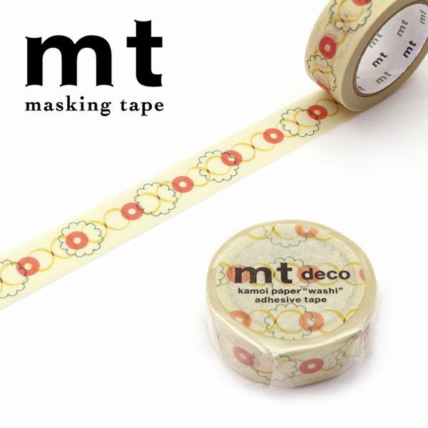 マスキングテープ mt カモ井加工紙 mt1P deco 1巻 カモ井レトロデザイン・ボタン MT0...