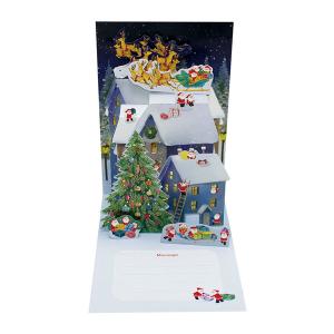 クリスマス カード APJ アートプリントジャパン ミニサンタポップアップカード/1 XC-1000125019 1枚入 封筒付き