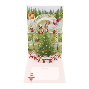 クリスマス カード APJ アートプリントジャパン ミニサンタポップアップカード/2 XC-1000125020 1枚入 封筒付き