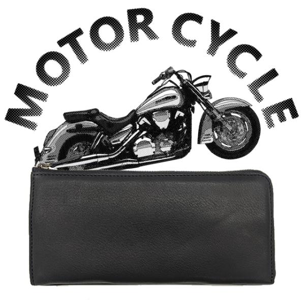 長財布 バイク オートバイ グローブ 革 レザー 財布 本革