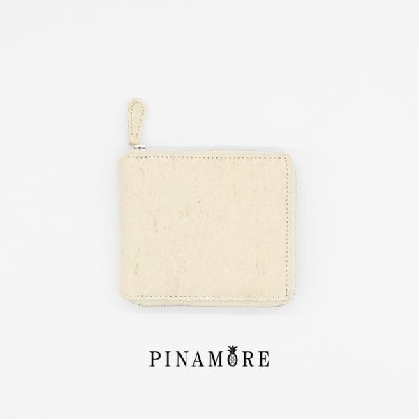 【パイナップル由来素材】サステナブル 二つ折り財布 エコ コンパクト 折財布 レディース メンズ ピ...