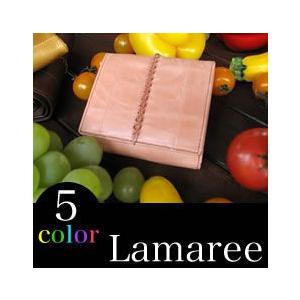 二つ折り財布 レディース ブランド 二つ折り 使いやすい 本革 革 財布 レディース がま口 ラマー...