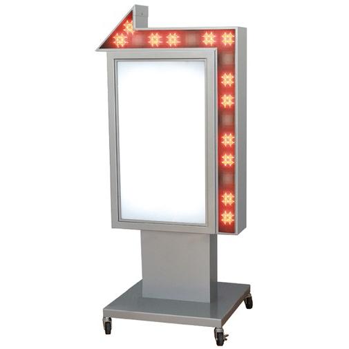 電飾スタンドサイン 電飾看板 内照式看板 矢印看板 点滅LED付 両面 屋外用 LY-205【本体の...