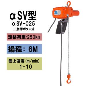 象印（ZOJIRUSHI） αS型 懸垂式小型電気チェーンブロック αS-025 250kg