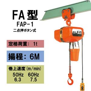 【直送品】象印チェンブロック　FAP型　FAP-1　揚程6M　電気チェーンブロック　電動ホイスト　クレーン