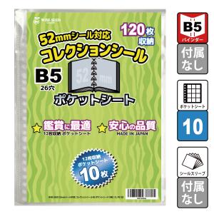 袋入りシール 対応 B5 ポケットシート 10枚 (90枚収納