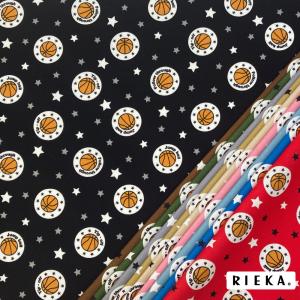 BASKETBALL＆STAR 国産オックス/ブロード/シーチング/ダブルガーゼ/ローン/11号帆布 RIEKA