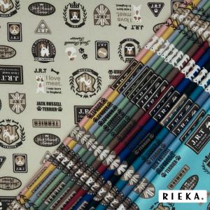 ジャックラッセルテリアEmblem 国産オックス/ブロード/シーチング/ダブルガーゼ/ローン/11号帆布 RIEKA