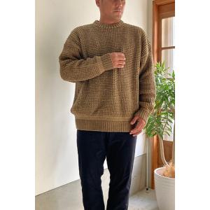 melple Monterey Fishermans knit メイプル フィッシャーマンズニット カーキ×キャメル｜wsmarket214