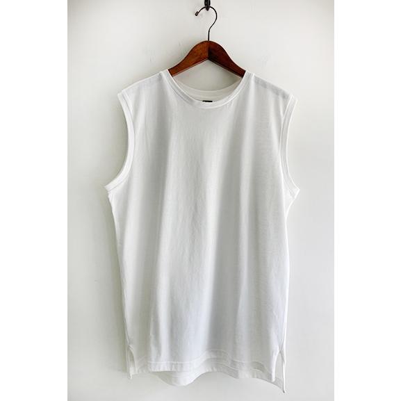 Audience 「丹後」度詰天竺 6オンス サイドスリット ノースリーブ Tシャツ MADE IN...