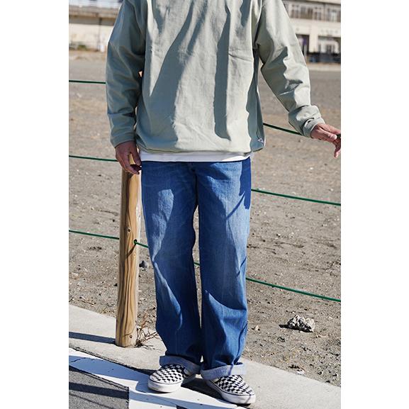 GUNG HO DENIM BOOTS CUT PANTS　ガンホー ブーツカットデニム BLUE