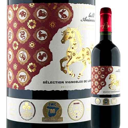 ワイン 赤ワイン 干支ワイン（馬｜午） レ・ドゥーザニモ 2022年 フランス ボルドー 赤ワイン ...