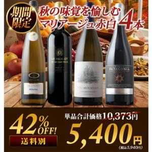 ワインセット 秋の味覚を愉しむマリアージュ赤白4本セット（赤ワイン2・白ワイン2）【ワイン ギフト ソムリエ厳選】【s2510】 爆買 お中元