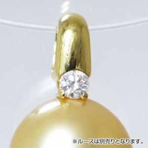 【受注発注品】0.08ｃｔ 1粒ダイヤと地金たっぷり ペンダントトップ金具　K18 ゴールド　[n6]｜wsp