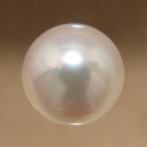 あこや本真珠 パールルース(シングル) ホワイト系 8.5-9.0mm BBB ラウンド （片穴があ...