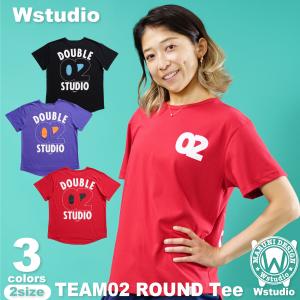 Wstudio ダブルスタジオ【3色×2サイズ】TEAM02 ROUND Tee フィットネス ウェア