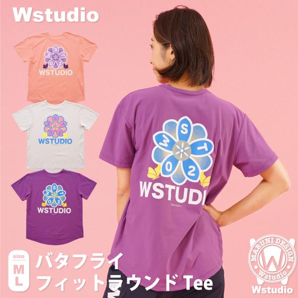 Wstudio ダブルスタジオ バタフライフィットラウンドTee