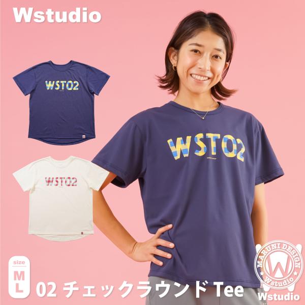 Wstudio ダブルスタジオ 02チェックラウンドTee