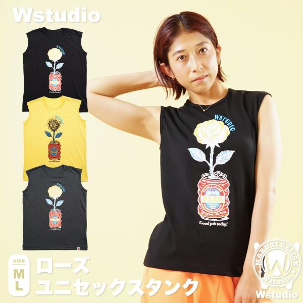 Wstudio ダブルスタジオ 3色×2サイズ ローズユニセックスタンク