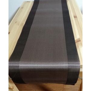 テーブルランナー ロマネ 30×150cm ブラウン シルバー 北欧 シンプル おしゃれ テーブルセンター