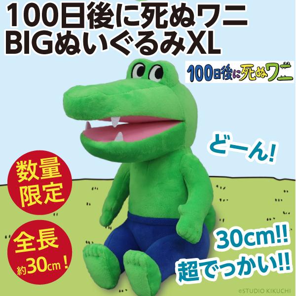 ワニ BIGぬいぐるみXL/全長30cm マンガ100日後に死ぬワニ（100日生きたワニ） 超大きい...