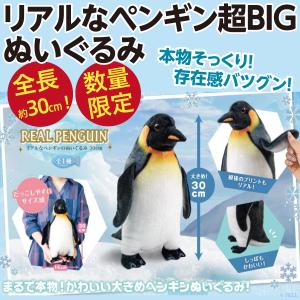 リアルなペンギン超BIGぬいぐるみ/全長約30cmの超巨大サイズ ぺんぎん 本物そっくり 新品｜wtpkikaku