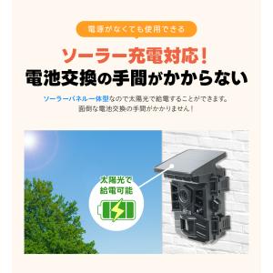防犯カメラ トレイルカメラ ソーラーパネル一体...の詳細画像5