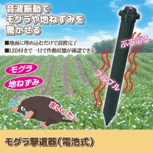 モグラ対策 もぐら駆除 地面に埋め込むだけ 半径６ｍの範囲 無害 電池式