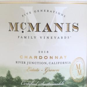 マックマニス　シャルドネ　リヴァージャンクション　カリフォルニア　2020　McManis　白ワイン　※正規品｜wwflora