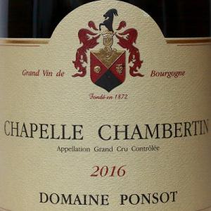シャペル　シャンベルタン　グランクリュ　2016　ポンソ　赤ワイン　※正規品｜wwflora