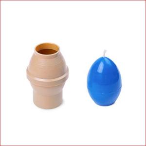 Candle Shop - Egg Shaped Candle Mold - Height: 3.5 in, Width: 2.3 in - 30 ft. of Wick Included as a Gift - Plastic Candle molds for Candle Making