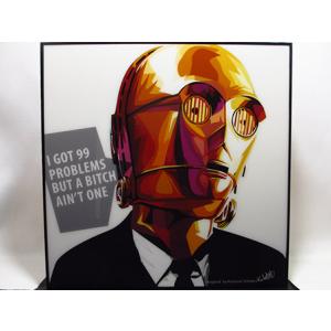 【新品 No 629】 ポップアートパネル C3PO スーツ スターウォーズ