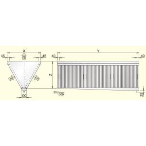 ホーコス グリースフィルター FSVL2-530W 低圧損Vフィルター FSVL