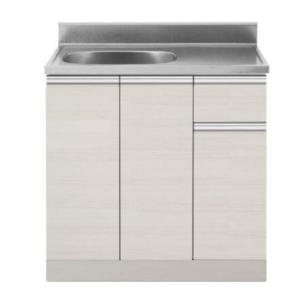 アイオ産業 KW 流し台 間口800mm KW-800 木目調 鏡面 スタイリッシュ