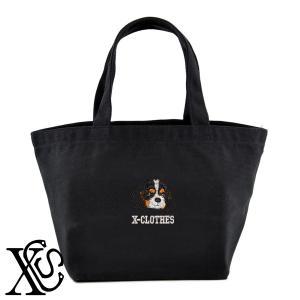 キャバリア4柄単 刺繍 キャンバス生地 ランチ ミニ トートバッグ レディース メンズ【X-CLOTHES】オリジナル グッズ ワンポイント 雑貨